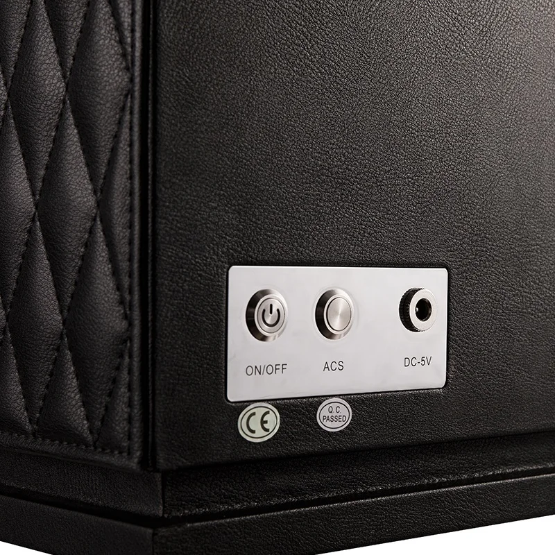 2024 Special Green Genuine Vegan Leather 2 3 4 6 8 12 Slots Wooden Watch Safe Winder Box with LCD Touchscreen and LED RGB Light