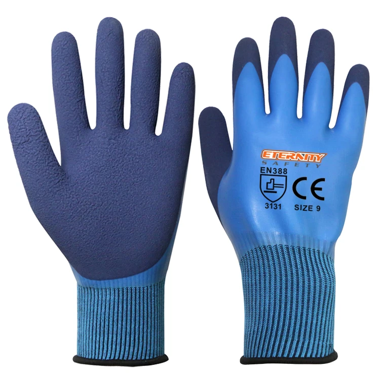 special protection latex coated labor gloves hard wearing industrial work gloves