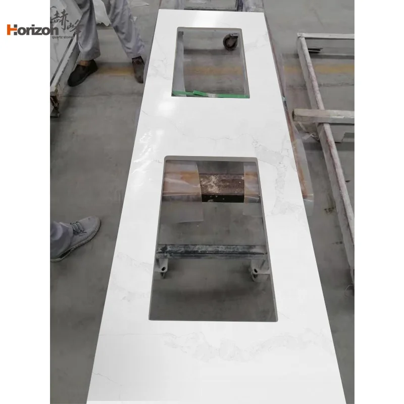  Horizon artificial white calacatta cuarzos quartz slab price counter top countertops for kitchens