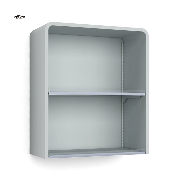 Cigarette display cabinet is installed on cigarette shelf behind checkout counter