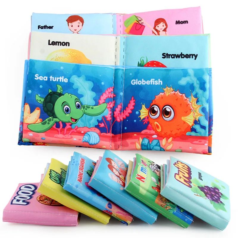 My Baby Adult Kids Print Soft Page Cover Educational Felt Finished Cloth Sensory Activity Busy Board Quiet Book Dressup Toy