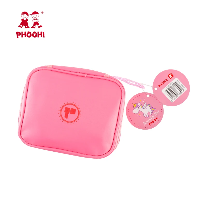 Wholesale  Children Cosmetic Toy Wooden Play Pretend Makeup Set Pretend Play Makeup little girl pink