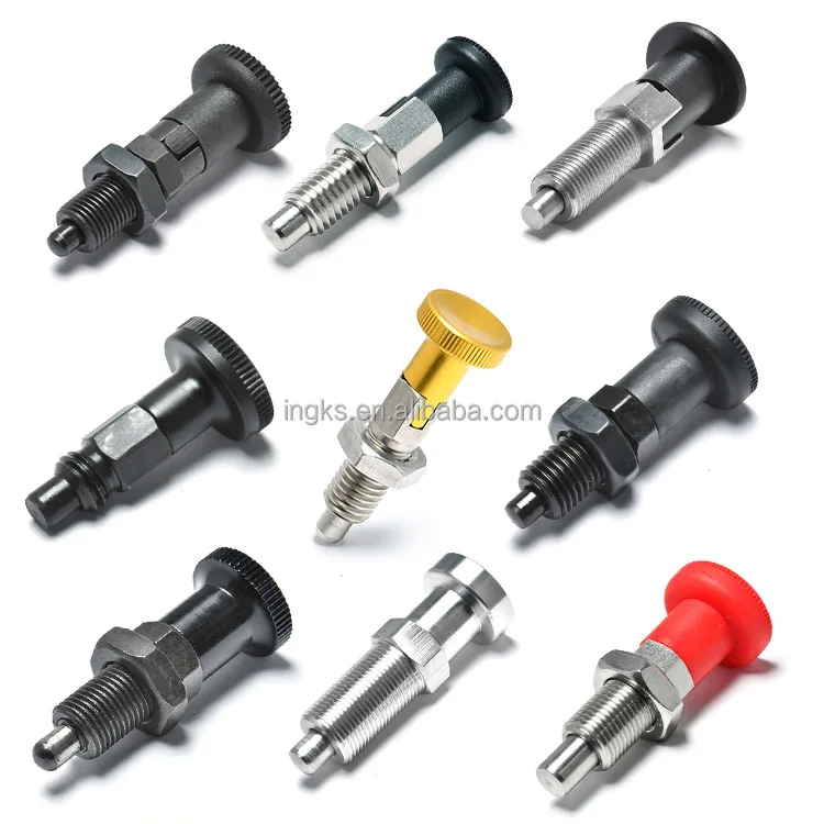 Factory Sale Stainless Steel Zinc Plastic Aluminum Knob Retractable Pull Pin Press Fit Index Spring Plunger Pin