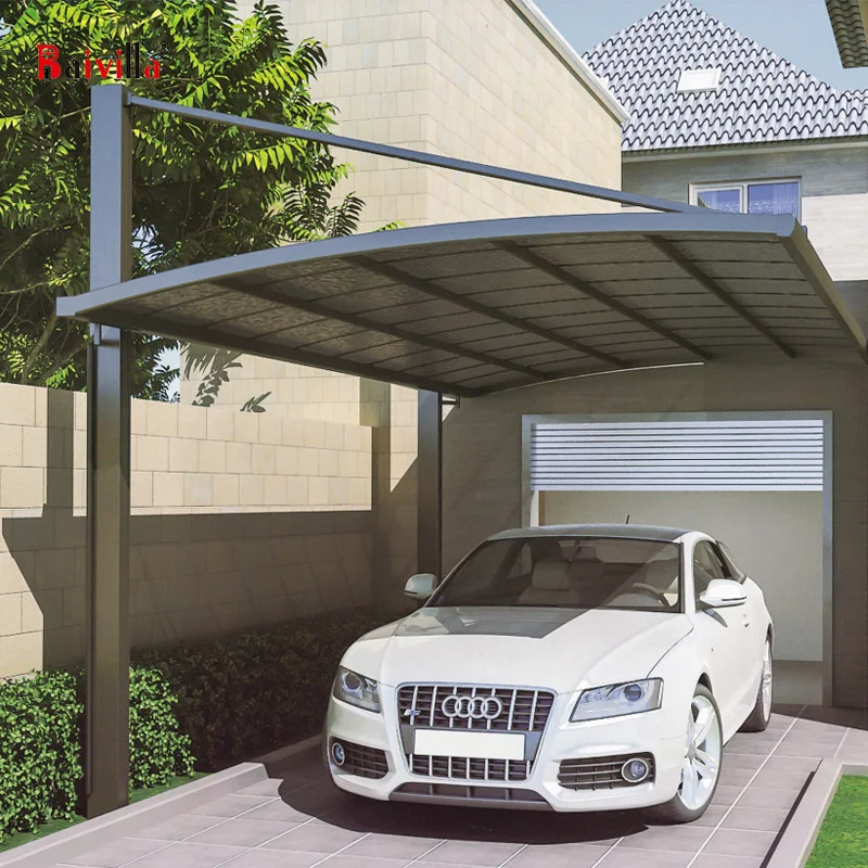 China Factory Design Production Strong And Durable Cantilever Polycarbonate Carport