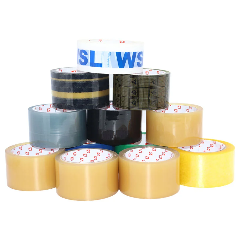 Custom Printed Shipping Box OPP Tape Self Adhesive Transparent Invisible Duct Bopp Clear Packing Tape