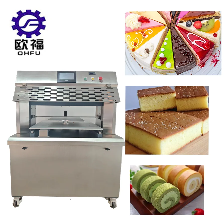 Efficiency Automatic Cutter Cake Slicer Automatic Machine Small Cake Dessert Making Machine for Bakery Shop