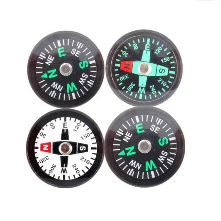 Hot selling 18mm/20mm/25mm/30mm/35mm Liquid Filled Button Compass Glow in Dark Luminous Compass