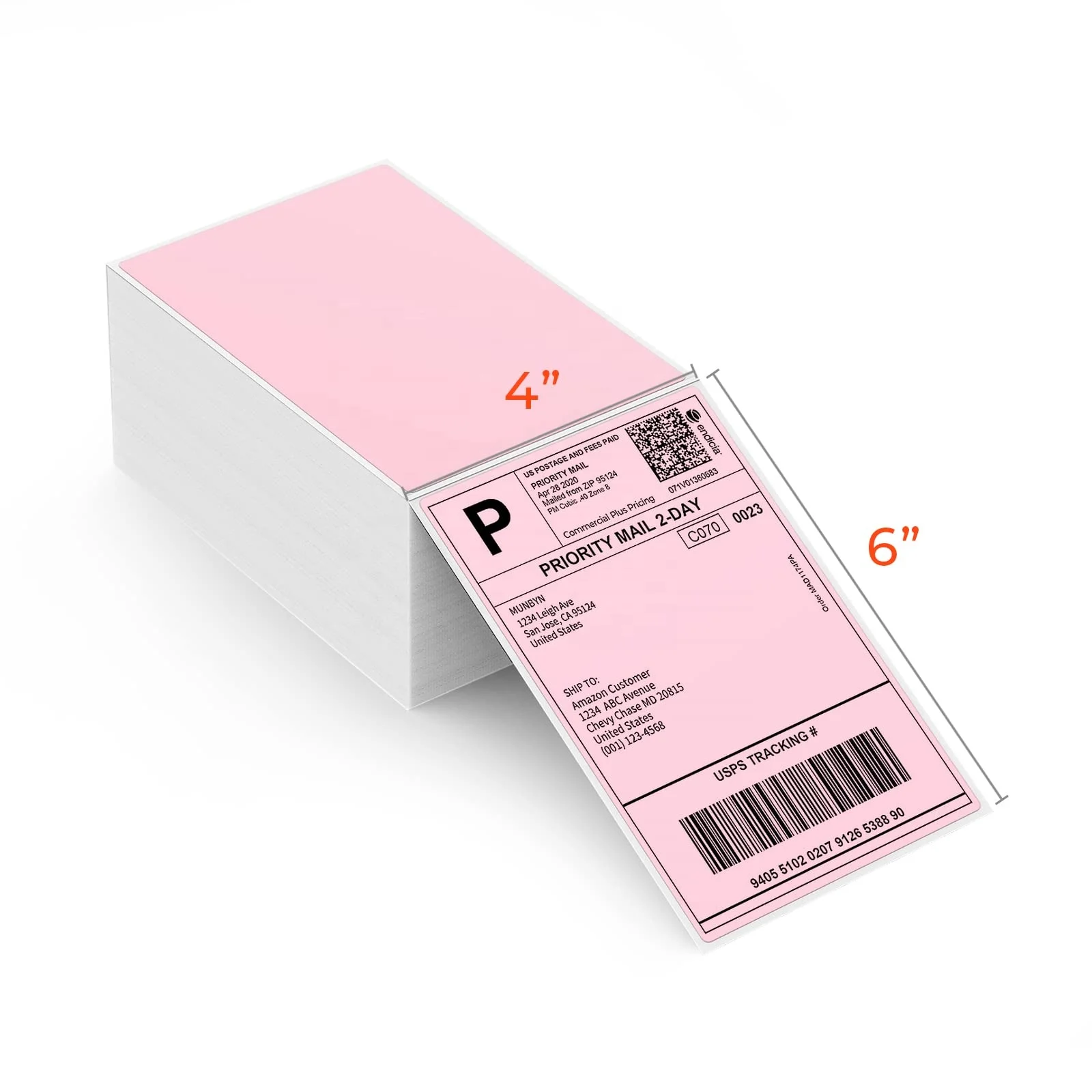 Custom Sticker 4x6 Self Adhesive Barcode Printer Paper Sticker Label Direct Thermal Label Roll