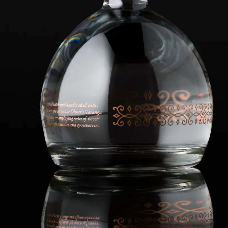 Recyclable 1000ml round empty extra flint glass vodka bottles custom logo empty glass liquor bottle vodka bottle