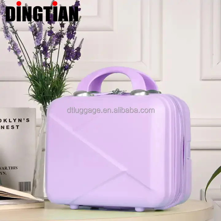 Luggage Mini Cosmetic Case Women Beauty Makeup Hard Shell Storage Bag Organizer Travel Case Carrying Suitcase