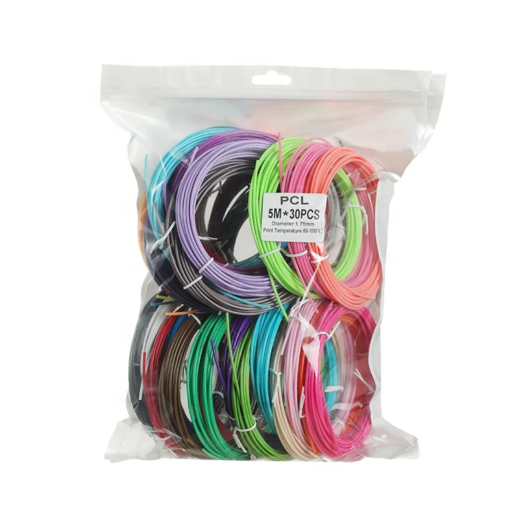 3DSWAY 3D ручки с филаментом герметично палочки PCL 1,75 мм Детские Doodler материал 5 м/рулон 30 цветов заправка 3D ручка печатное волокно пластик