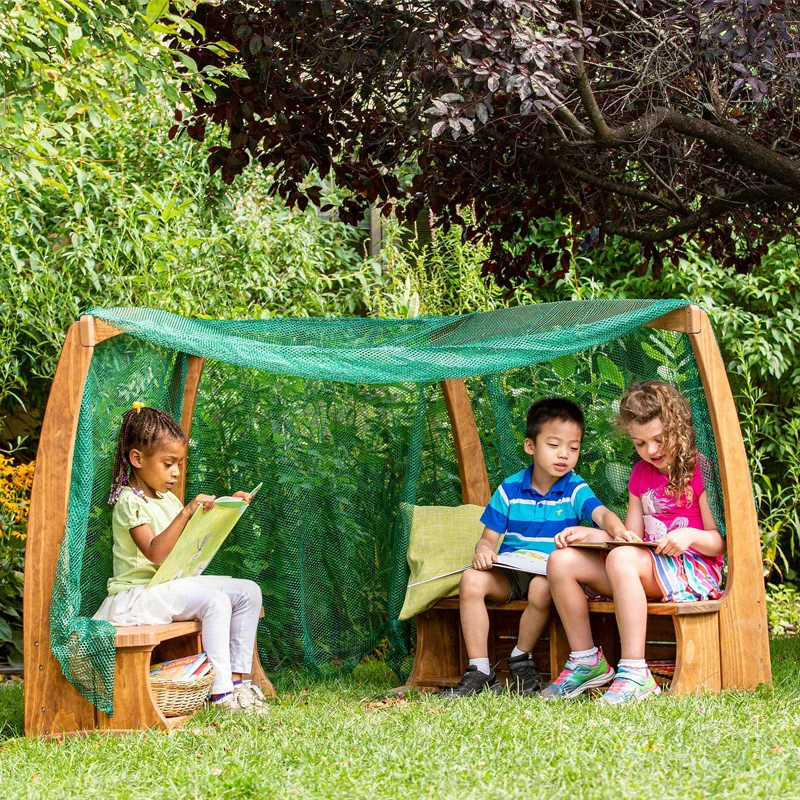 Kindergarten Nursery Activity Outdoor Play Furniture Set Kids Climbing Toy Preschool Hexagonal Picnic Table With Benches