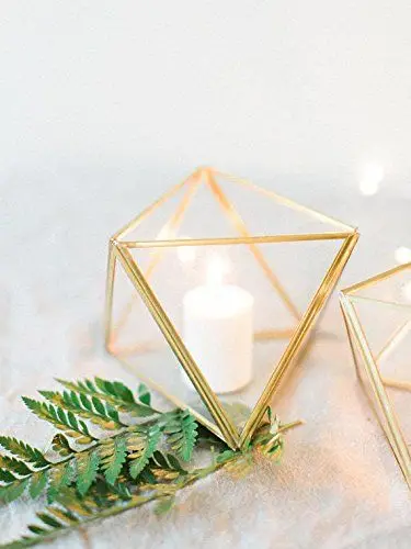 Triangle Shape Home Decorative Hanging Succulent Plants Glass Box Geometric Terrarium