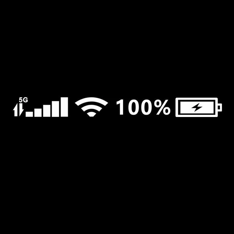Пользовательский Wifi знак уровня заряда батареи виниловая наклейка на лобовое стекло дизайн Светоотражающая голограмма логотип стикер автомобильный