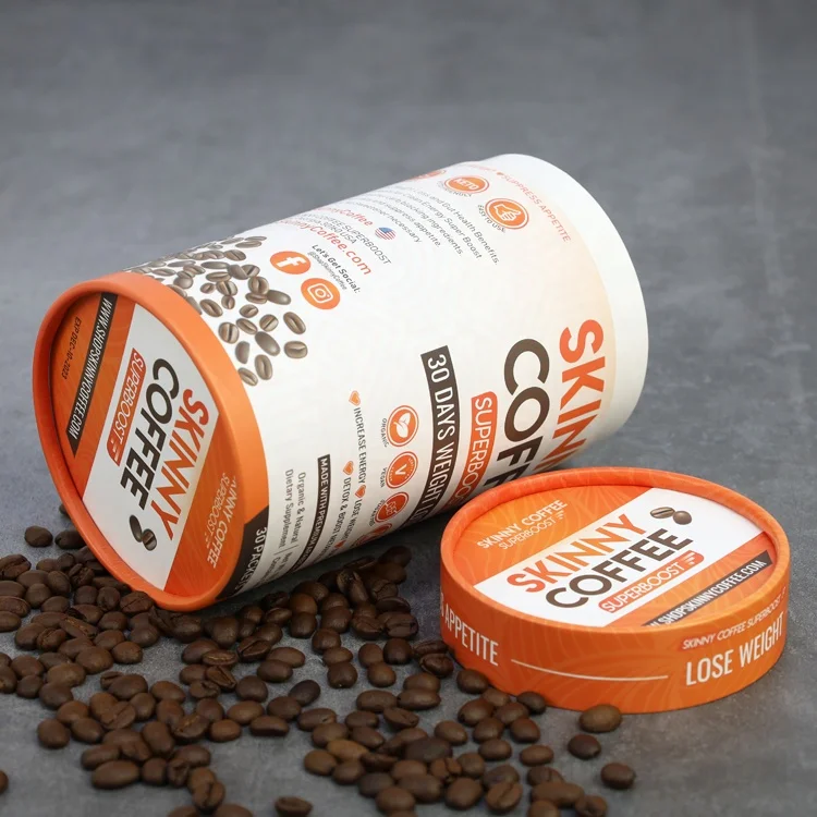 Eco custom printed oats loose tea packaging box coffee bean power food paper tube container