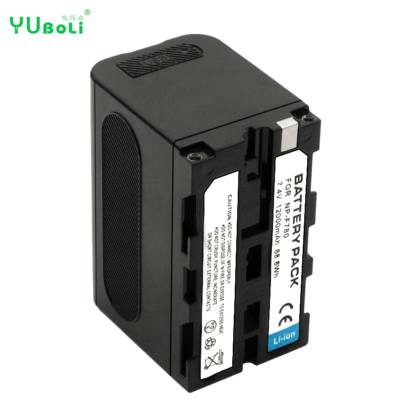 High Capacity  7.4v 12000mah NP-F780 NP F780 NP-F550 NP-F960 for Sony CD-RV100 RV200 LED Video Light new digital camera battery
