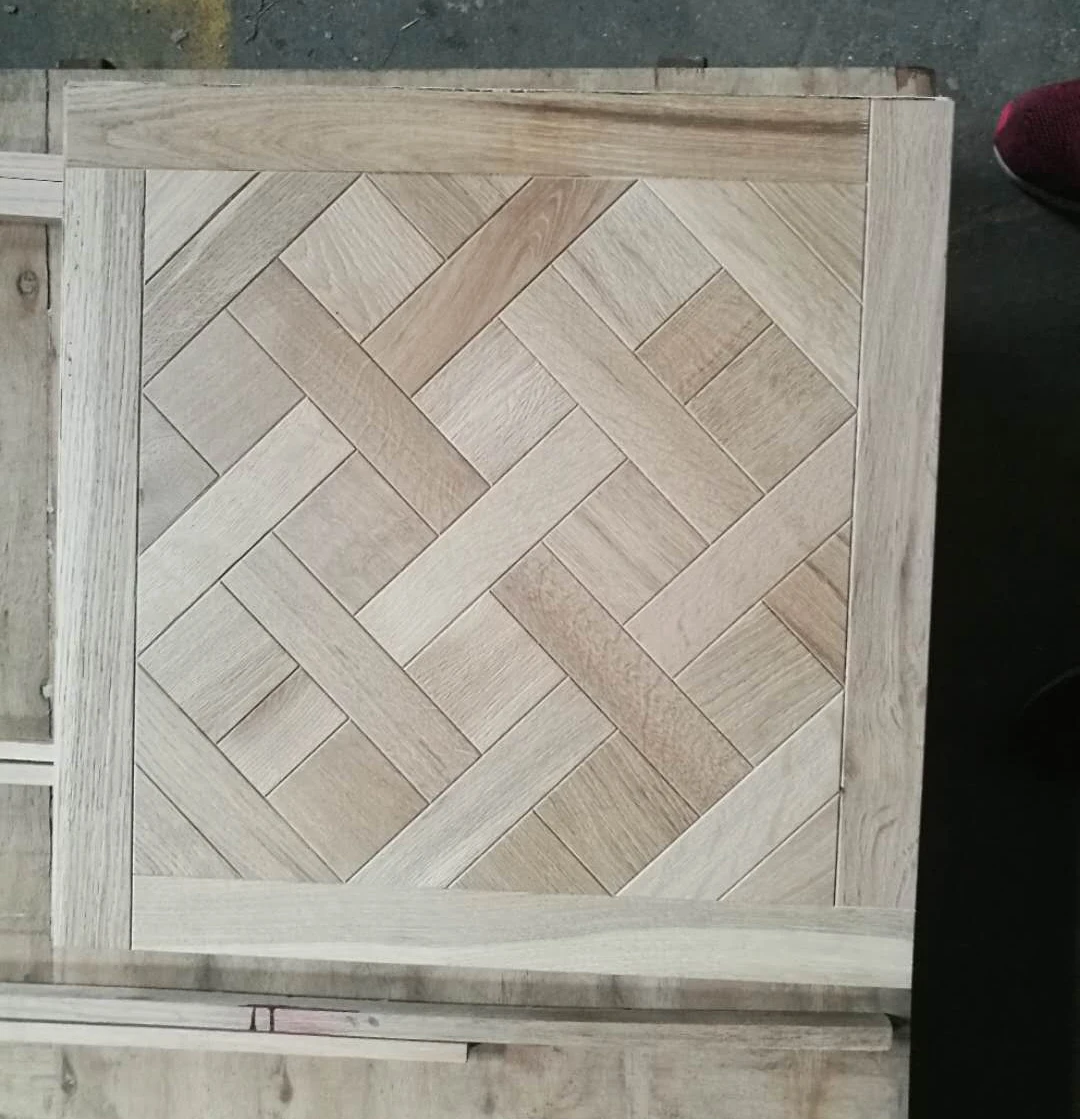 Unfinished Rustic European Oak Wood Engineered Versailles Parquet Flooring Panel Chantilly Monticello Bordeaux Parquet Flooring