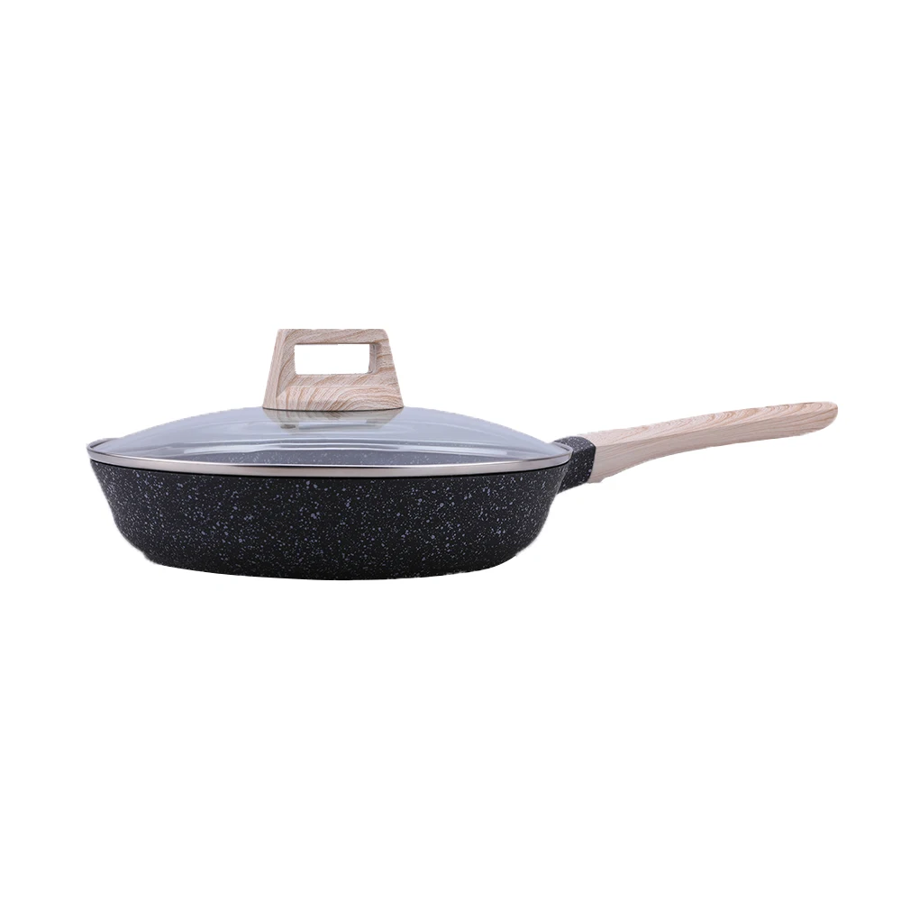High Quality Aluminum Alloy Non Stick Coating Flat Griddle Frying Skillet Pan with Bakelite Handle