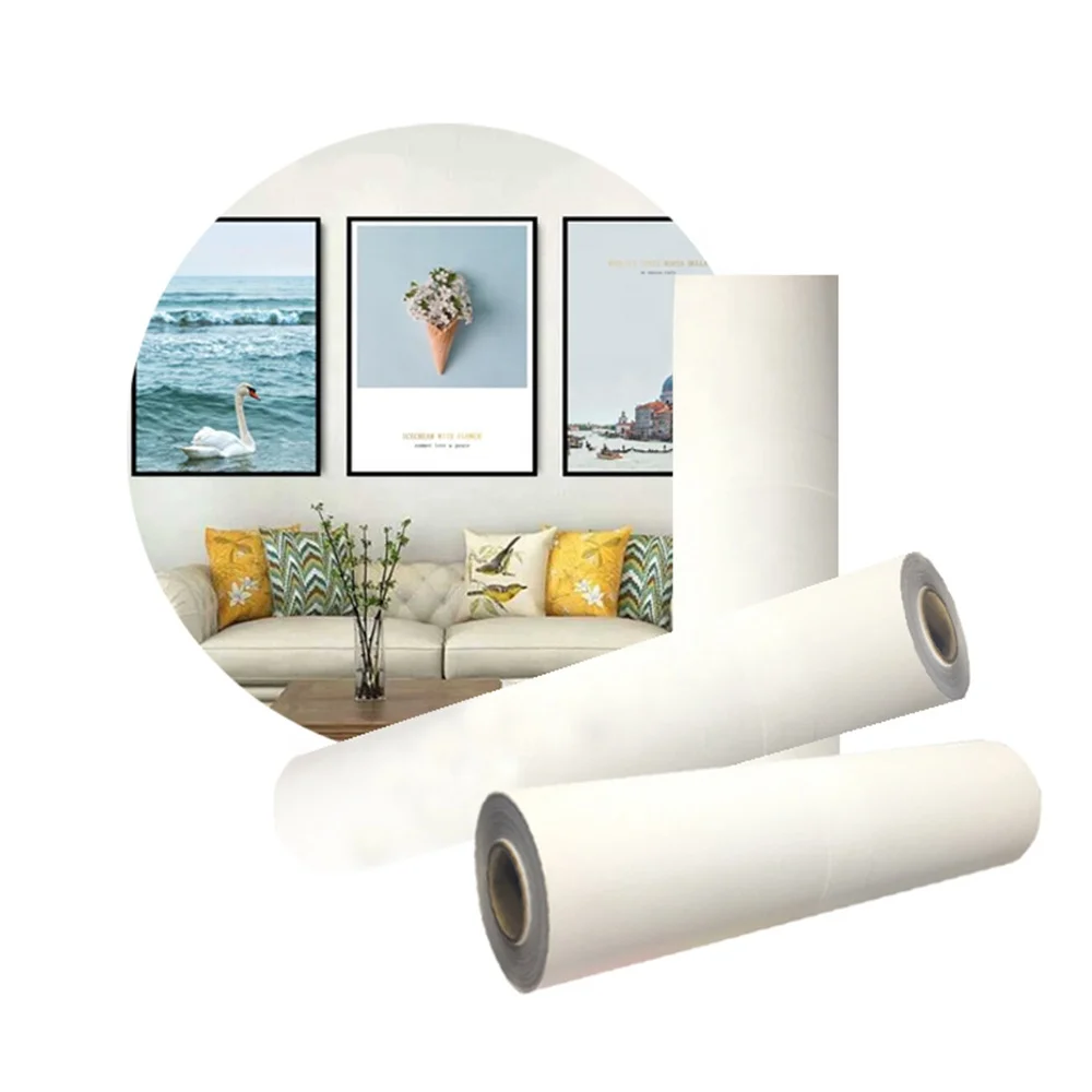 Белые тканевые рулоны с печатью для рекламы, фотопечати и украшения дома