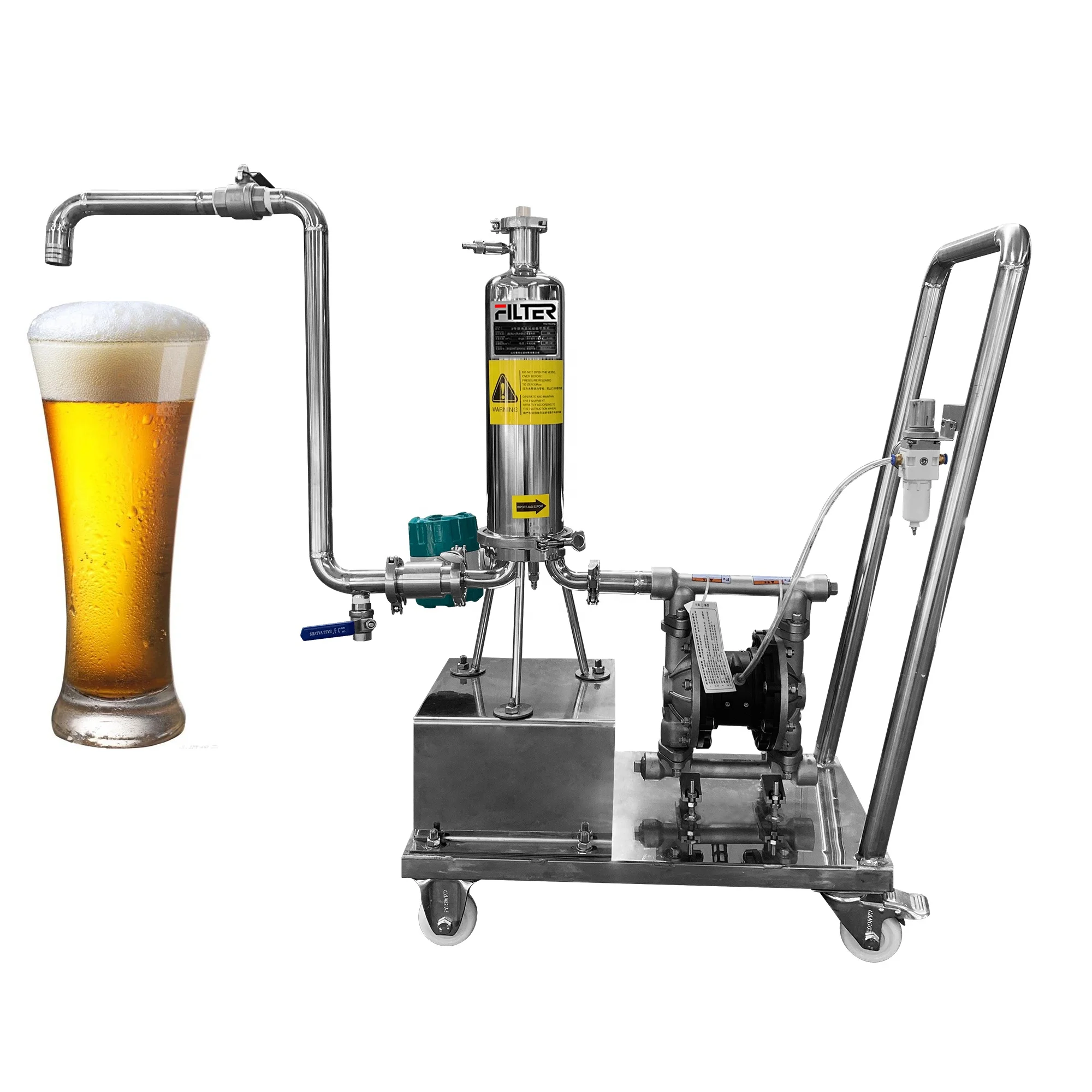 100% Integrity tested alcoholic drink as sweet corn rice winemaking grape wine rose filtration filter housing