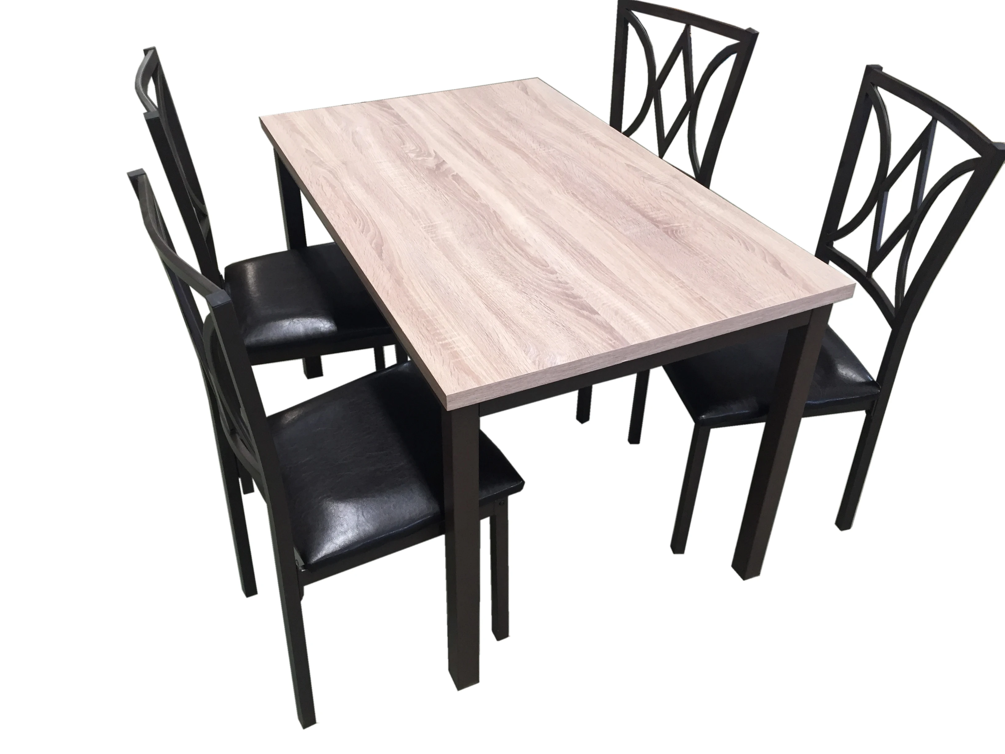 
Modern Metal Dining Table with 4 Chairs 