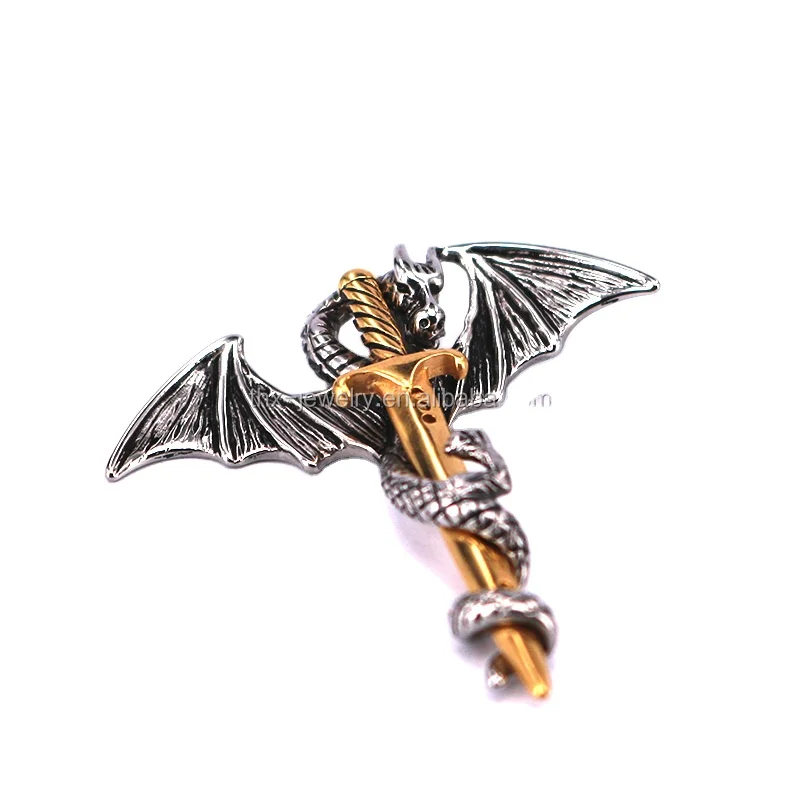 Evil Dragon Snake Sword Pendant,Chinese Dragon Pendant,Chinese Zodiac Snake Pendant