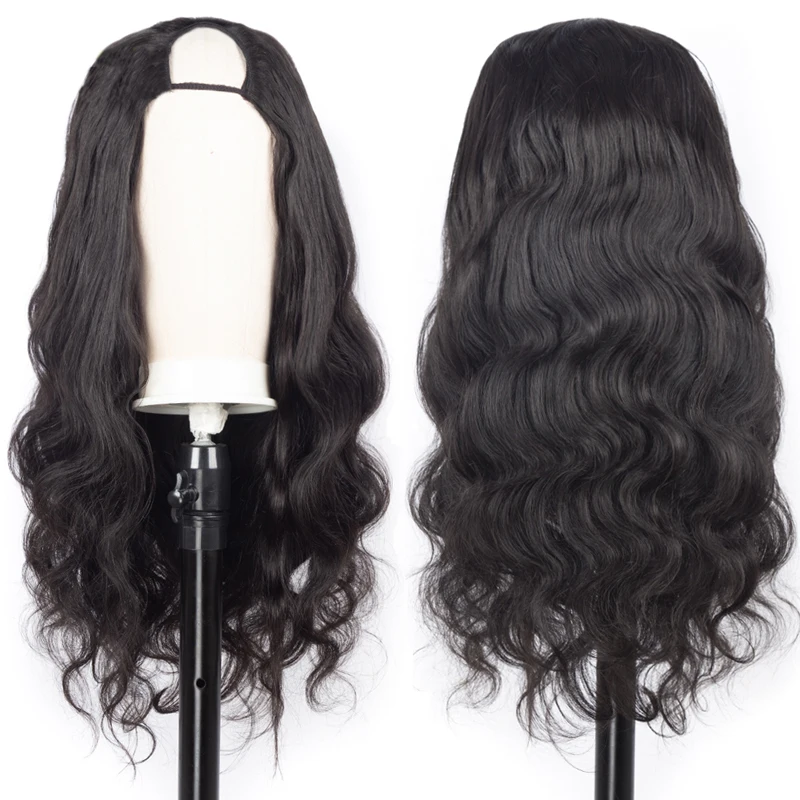 Brazilian Natural Human Hair Wig U Part Wigs For Black Woman Cheap Glueless 150% Density Remy Wigs