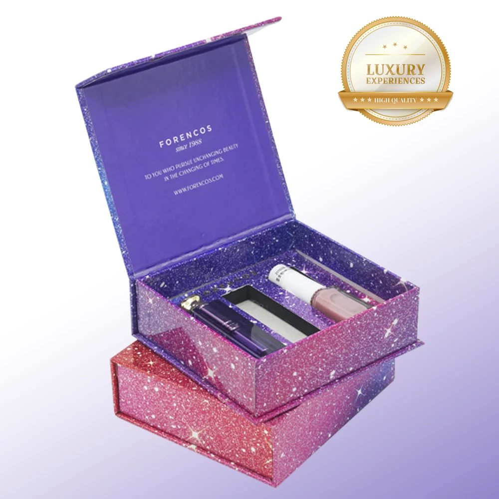 Custom Logo Luxury White Flip Box Magnetic Cosmetic Box Rigid Cardboard Packaging Magnetic Gift Paper Boxes with Insert