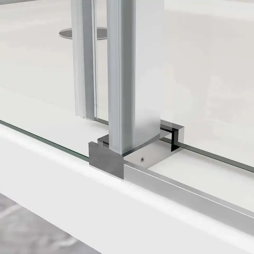 Custom Design Acrylic Shower Room Enclosures Frameless Sliding Glass Shower Door with Aluminum Hardware