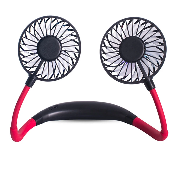 Новинка 2021, портативный подвесной шейный вентилятор для занятий спортом на открытом воздухе с аккумулятором