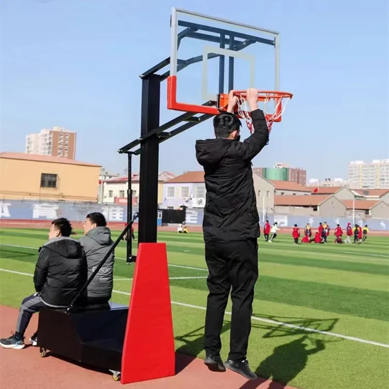 Movable basketball hoop stand professional outdoor portable adjustable basketball board with stand for adult