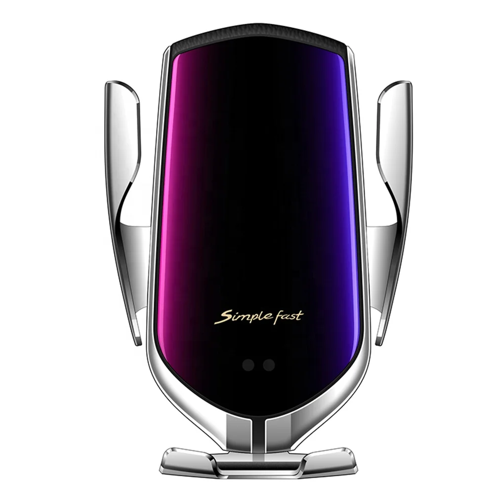 10W Automatic Clamping Car R1 Wireless Charger For iPhone Huawei Infrared Induction Fast Wireless Charger Car for smartphone