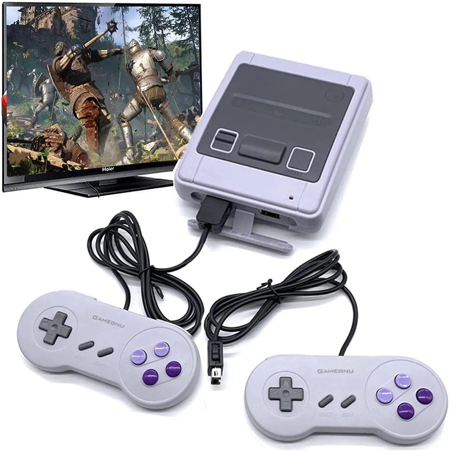 Retro Game Console Built-in 621 Games and 2 Classic Controllers, HD Output Video Game