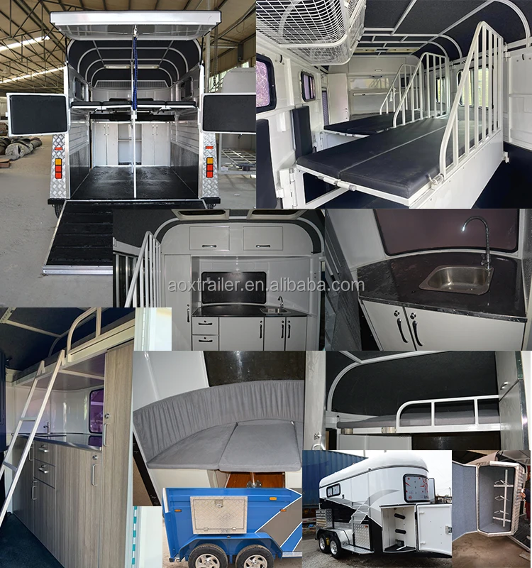 Customized Deluxe Horse Float with Accomdation for 2 horses transportation