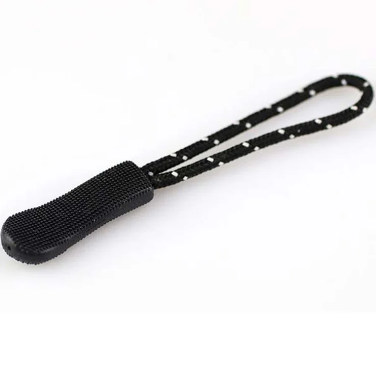 Clothing Plastic Zipper Sliders Silicone Non Lock Handle Tail String Pull Painted
