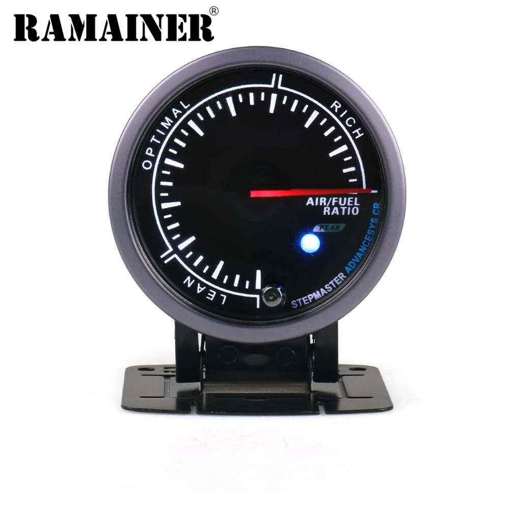 Ramainer 2 5 '60 мм янтарно-белый светодиодный электронный Автомобильный датчик коэффициента топлива воздуха Комплект черного цвета 12 В AFR