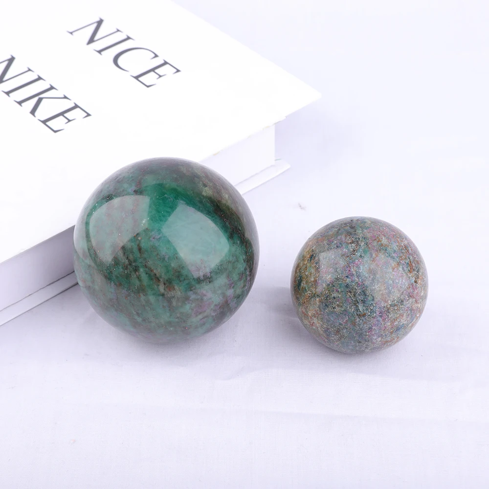 Natural ruby in kyanite raw stone processing stone ball polishing ruby kyanite sphere for decoration