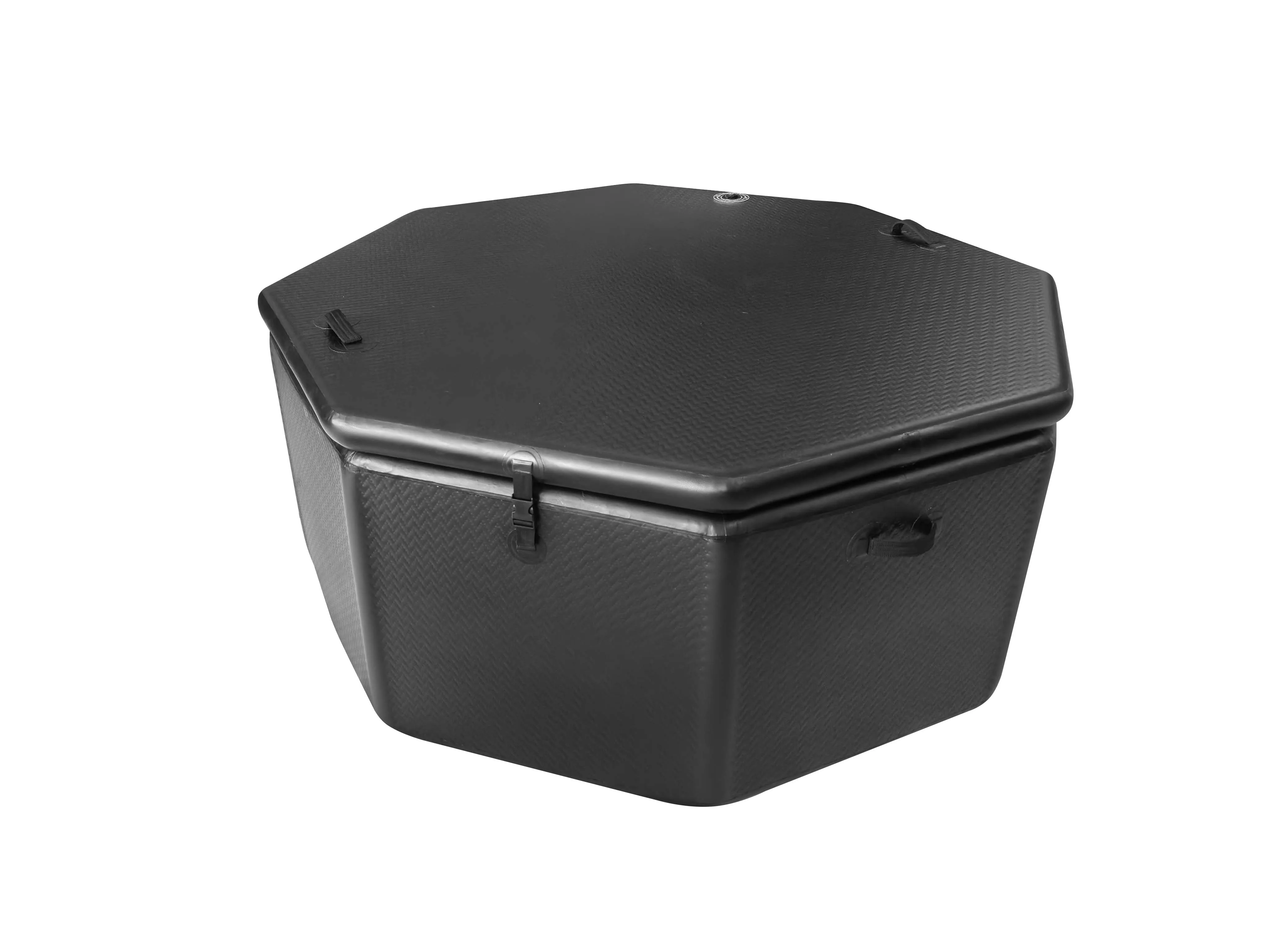 Customized Inflatable SPA Hot Tub Huge Capacity Cold Bath Plunge Black Color Eight-side Shape Inflatable Pool