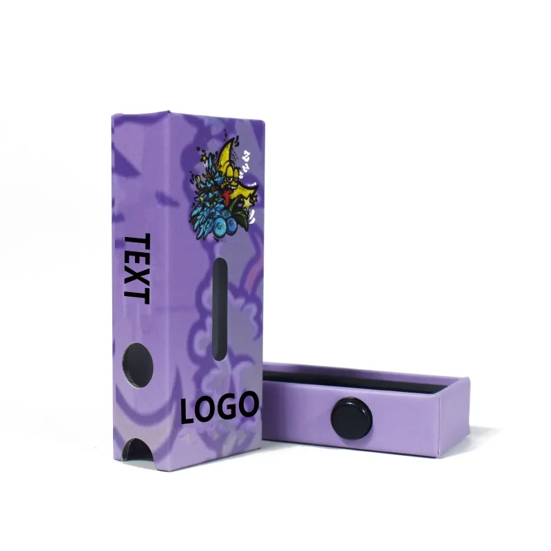 Gift Paper Cardboard Empty 2g 1ml Wax Disposable Cart Package UV Custom Small Drawer Box CR Childproof Cartridge Packaging