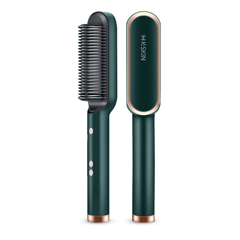 KSKIN KD380 Personal Hair Care Portable Electric Straightening Hiar Brush Fast Straight Hair Straightener Comb Salon Hair Comb