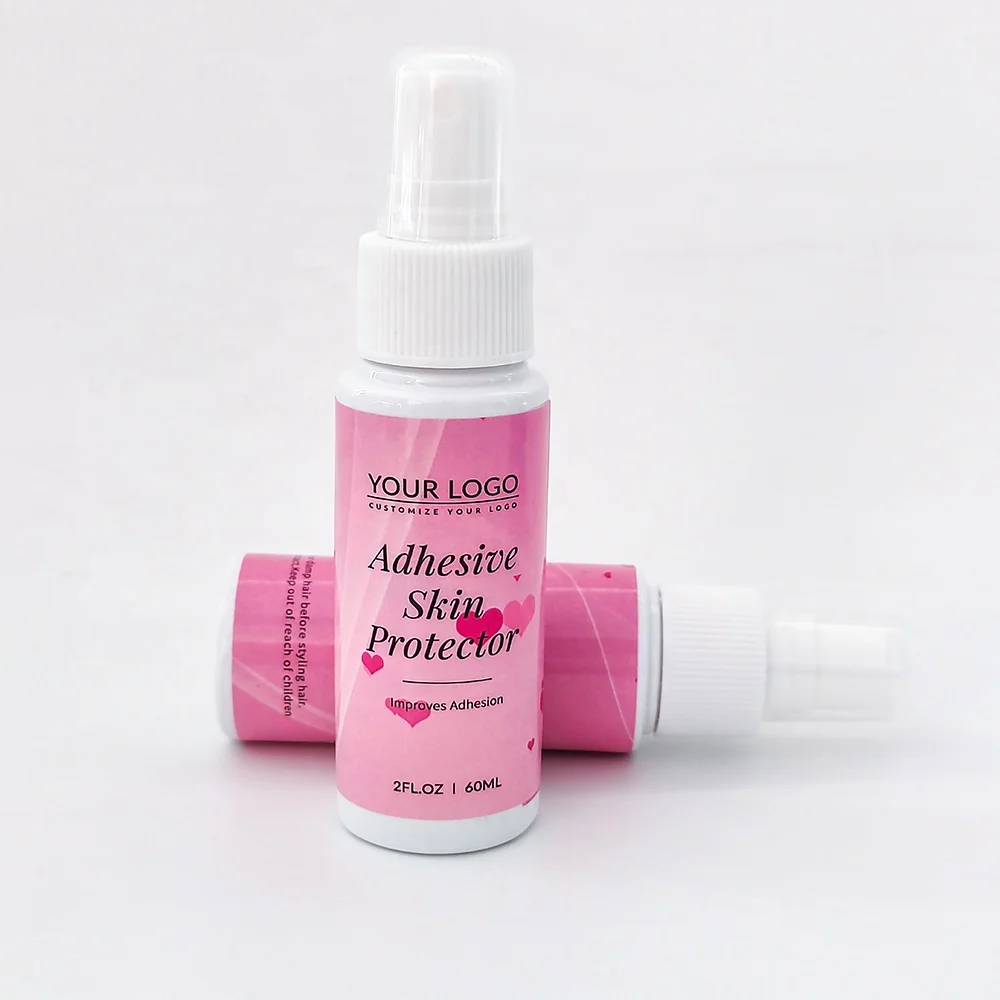 Low MOQ Custom Label  Hair Het Protectant Spray Private Label Adhesive Lace Glue Skin Protector Skin Guard Protectant