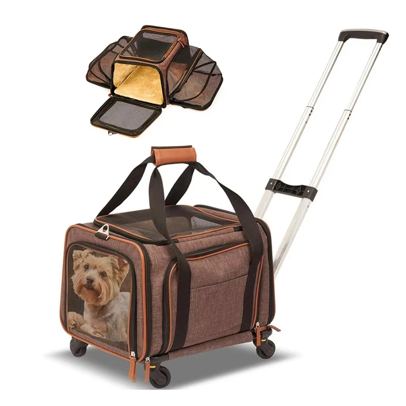 GW023 Puppy Travel Folding Pet Carrier Bag Luggage Walk Dog Expand Space Cat Cages Outdoor Dog Stroller