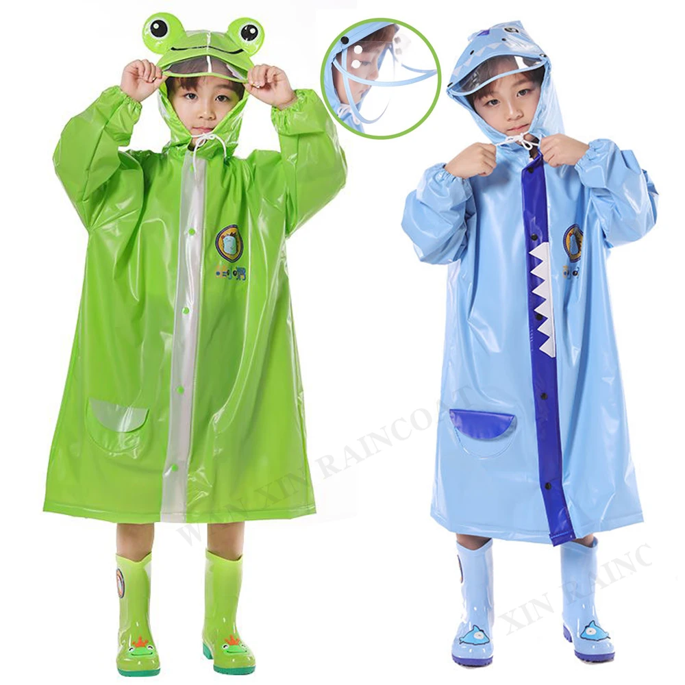 Children Waterproof Rain Poncho Kids Raincoat Full Coverage High Quality Raincoat Student Boys Girls Backpack Travel Rainwear