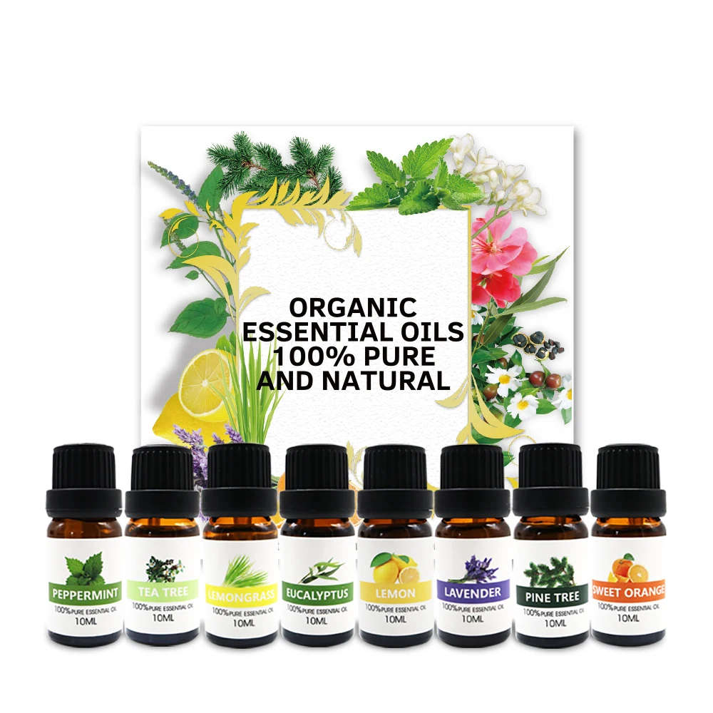 100 Pure Aromatherapy Oil Set Diffuser Organic-10ml Pure Essential oil set 6(5ml or 10ml)