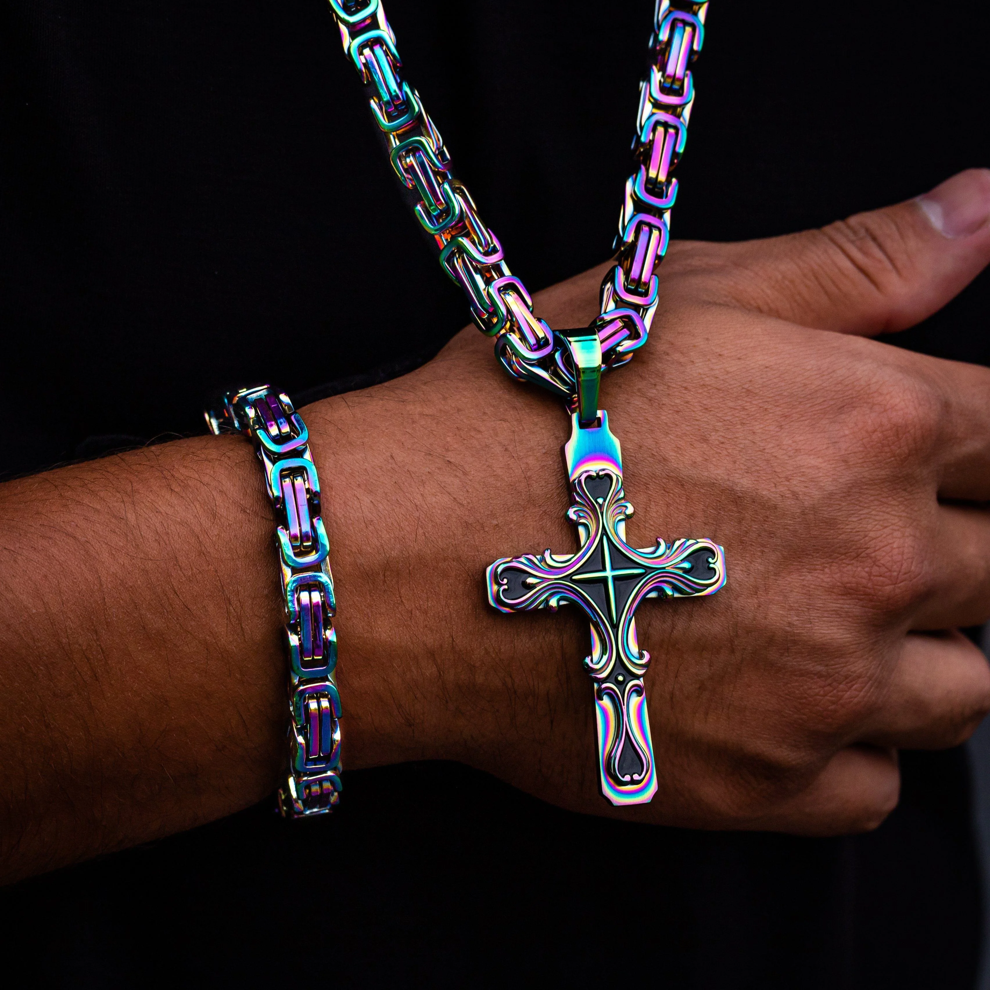 TRIBAL CROSS NECKLACE