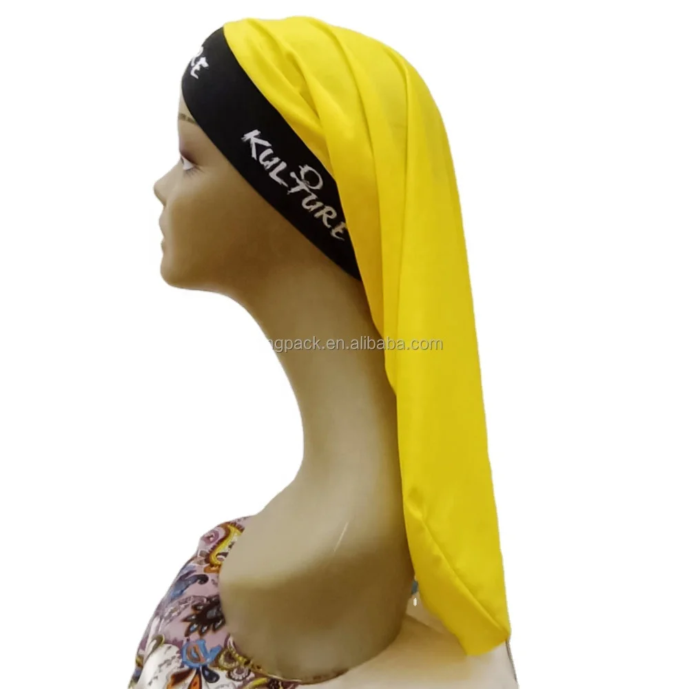 Women Swim Bathing Cap Bandana Turban Spandex Durags Latex Line For Long Braids Locs Hairs Caps