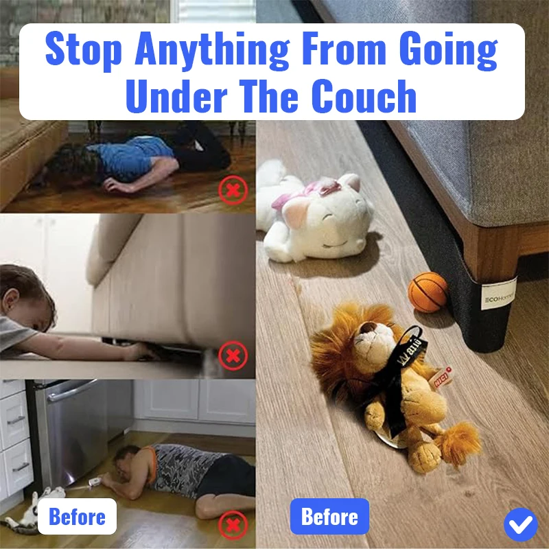 world under the couch  sofa bed toy blocker bumper strip sweep under door draft blocker stopper for under bed stop