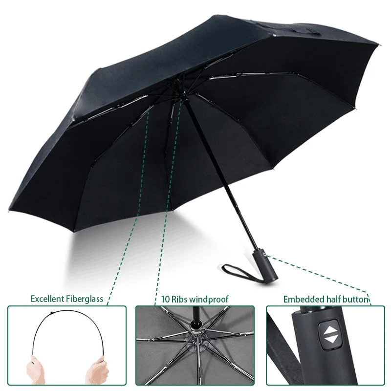 Spray Umbrella Hat Cover  Beach Hands Free Sun Three Folding Umbrella With for Adult Built-In Fan and Water
