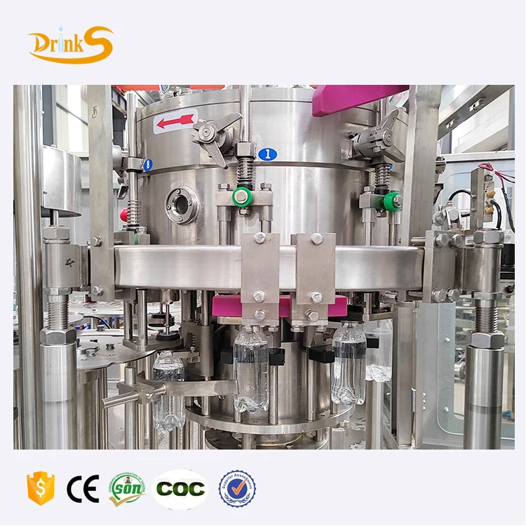1000-2000BPH Monobloc Soft Drink Cola Bottle Filling Machine / Equipment PET Plastic Bottle 3 in 1 Carbonated Drink Filling Line