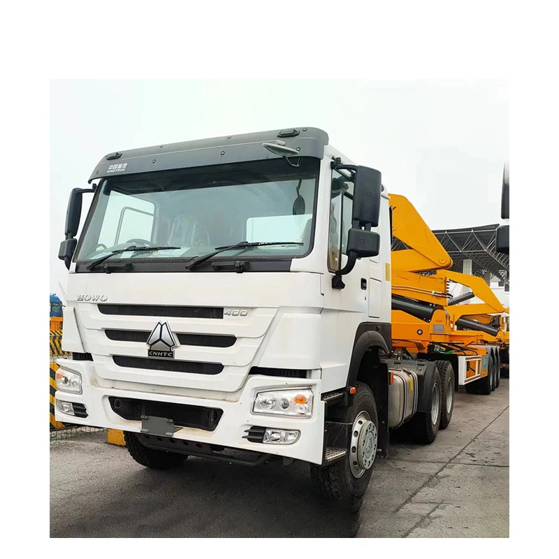 New MQH37  Crane 3 Axles  40 Ft Container Carrier Side Loader Semi trailer with crane for container